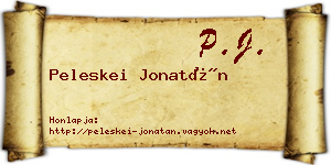 Peleskei Jonatán névjegykártya